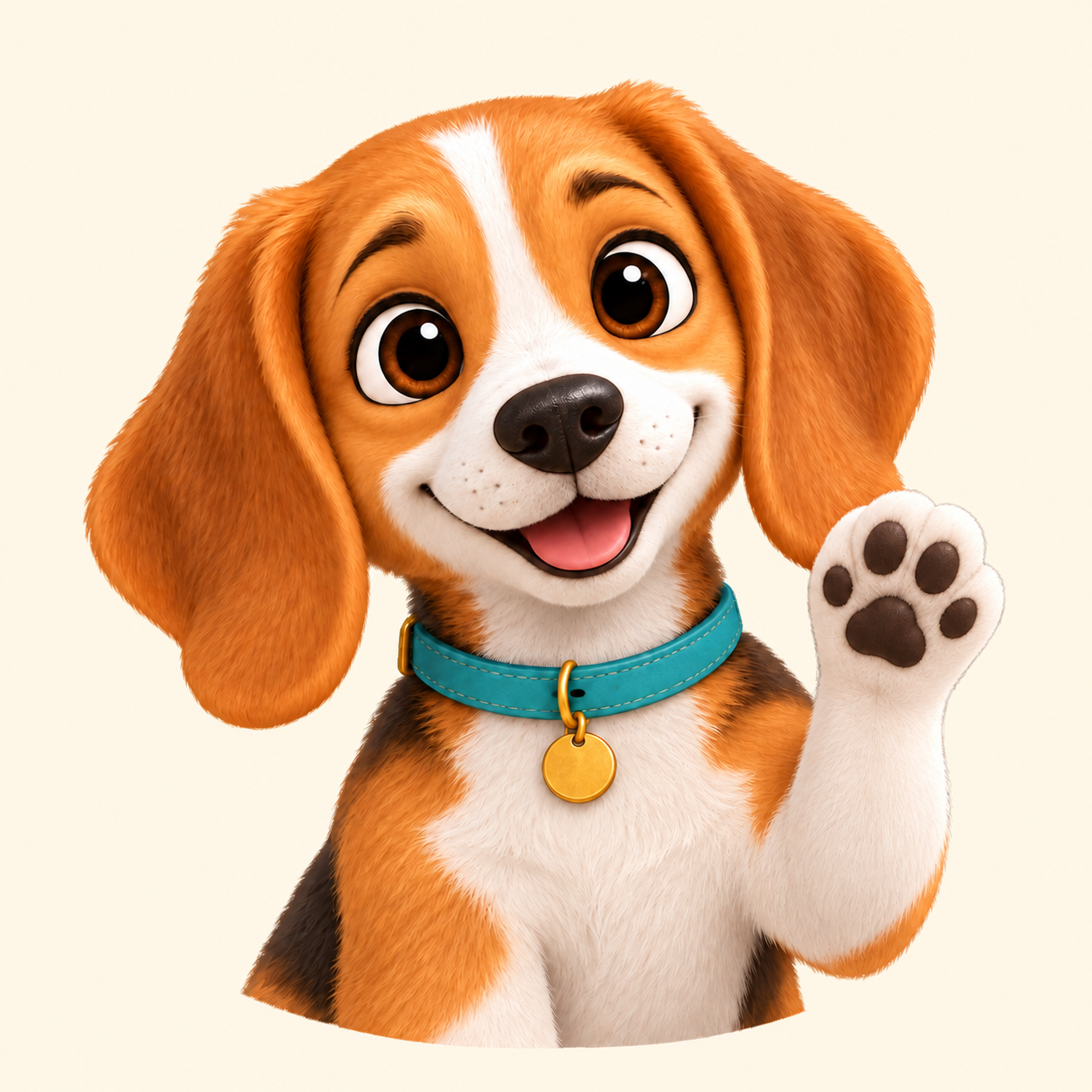 PawQi’s friendly Beagle waving hello