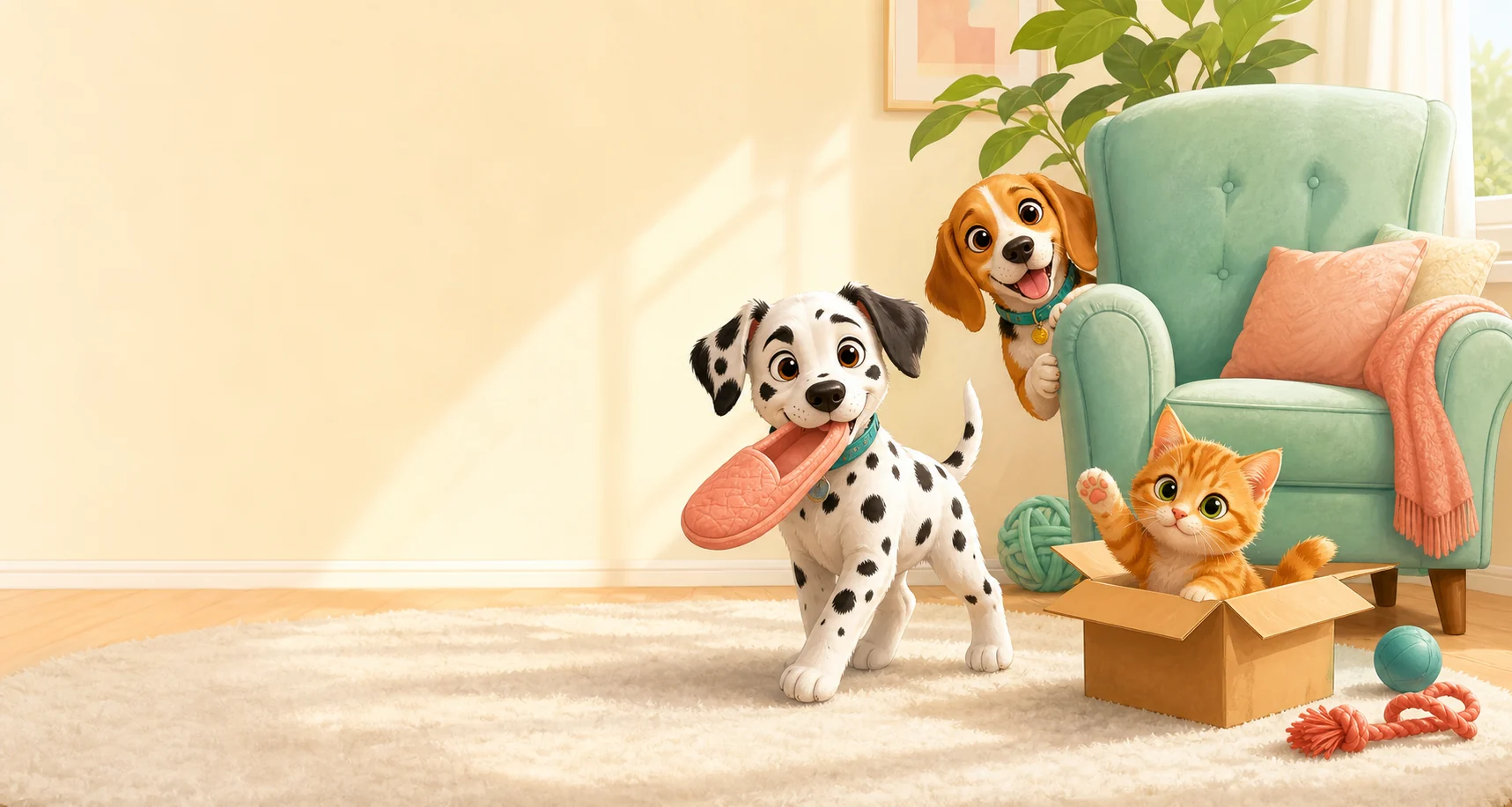 PawQi’s dog and cat sharing a playful moment at home